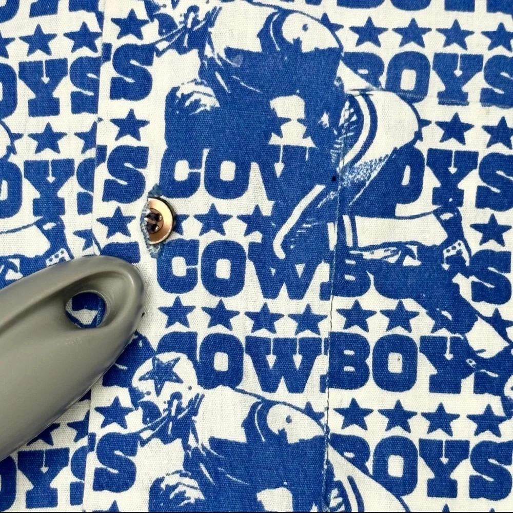 Vintage 1970’s NFL Dallas Cowboys Button Down‎ Shirt